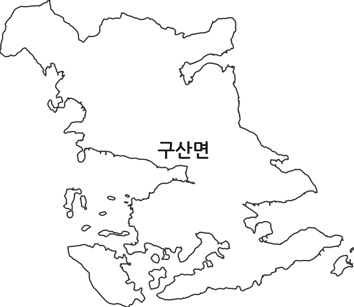 경상남도 창원시 마산합포구 구산면 행정동 행정구역 경계 지도