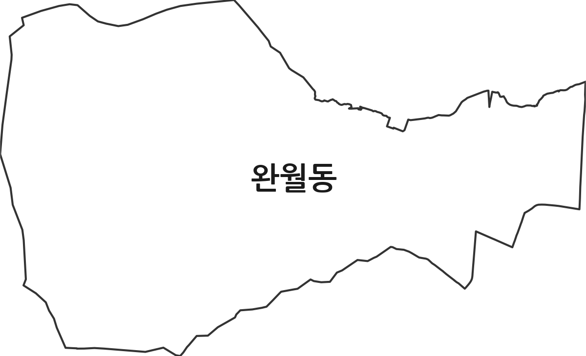 경상남도 창원시 마산합포구 완월동 행정동 행정구역 경계 지도