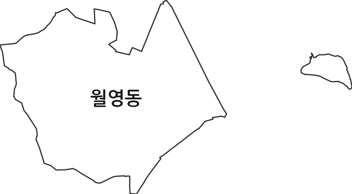 경상남도 창원시 마산합포구 월영동 행정동 행정구역 경계 지도