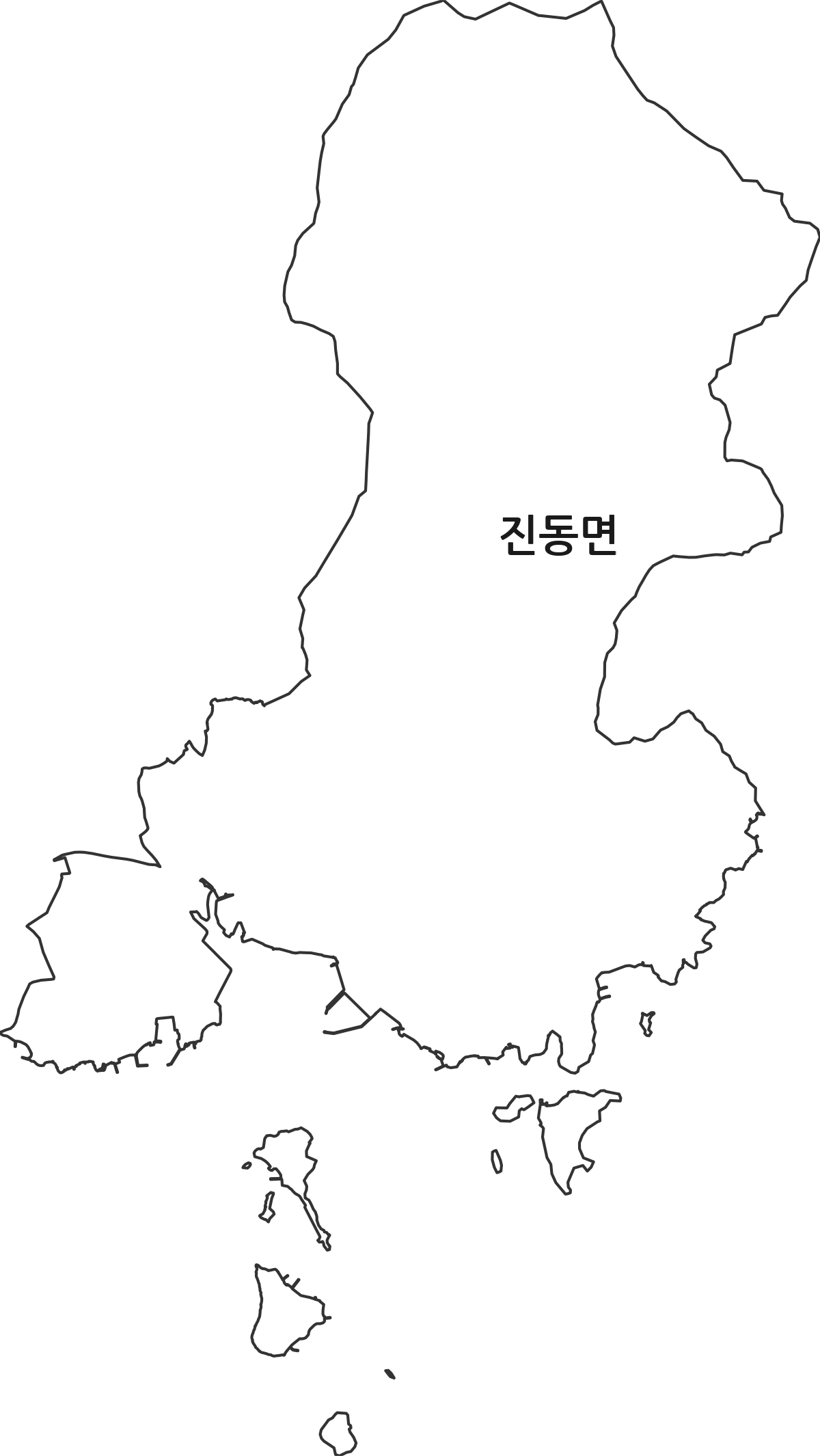 경상남도 창원시 마산합포구 진동면 행정동 행정구역 경계 지도