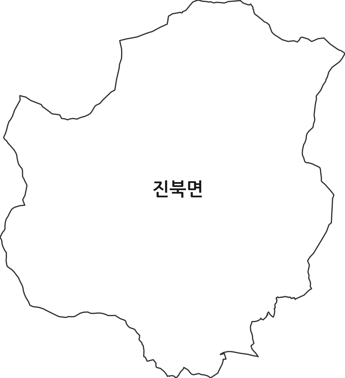 경상남도 창원시 마산합포구 진북면 행정동 행정구역 경계 지도