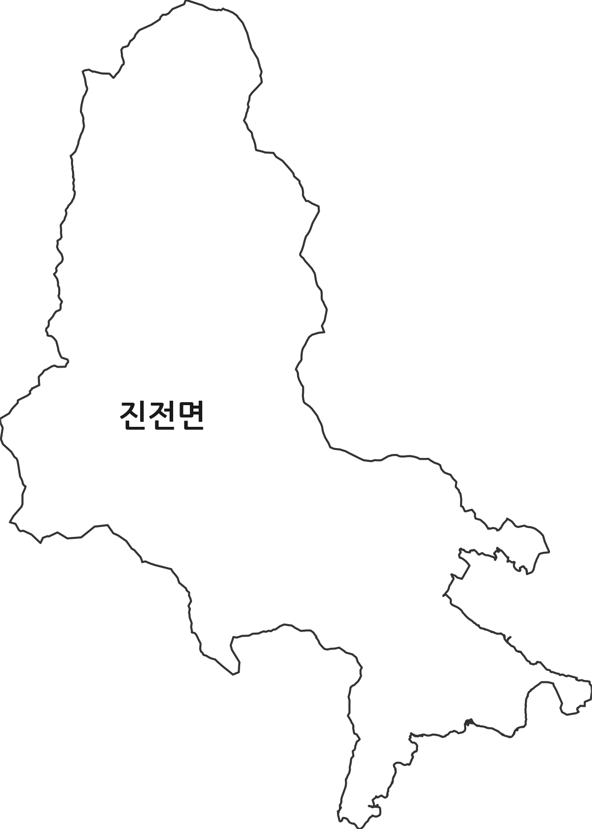 경상남도 창원시 마산합포구 진전면 행정동 행정구역 경계 지도