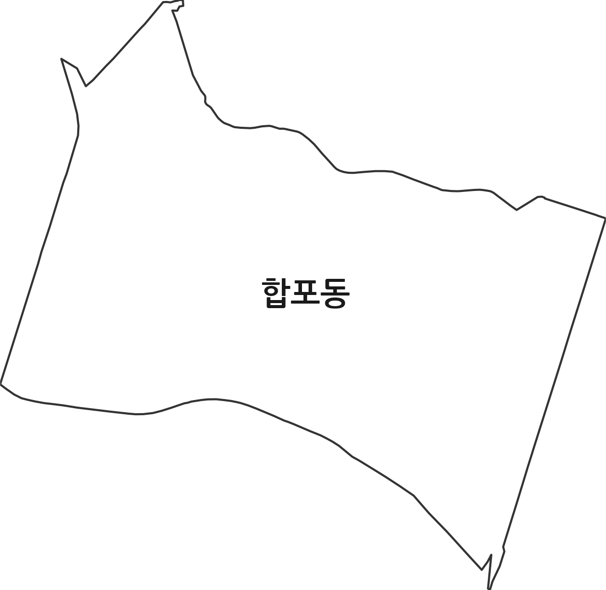 경상남도 창원시 마산합포구 합포동 행정동 행정구역 경계 지도