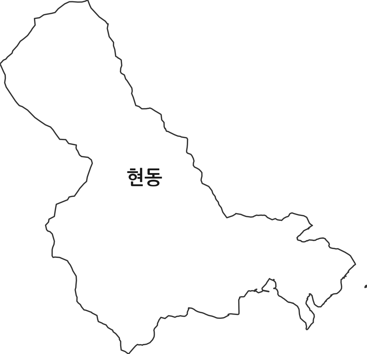 경상남도 창원시 마산합포구 현동 행정동 행정구역 경계 지도