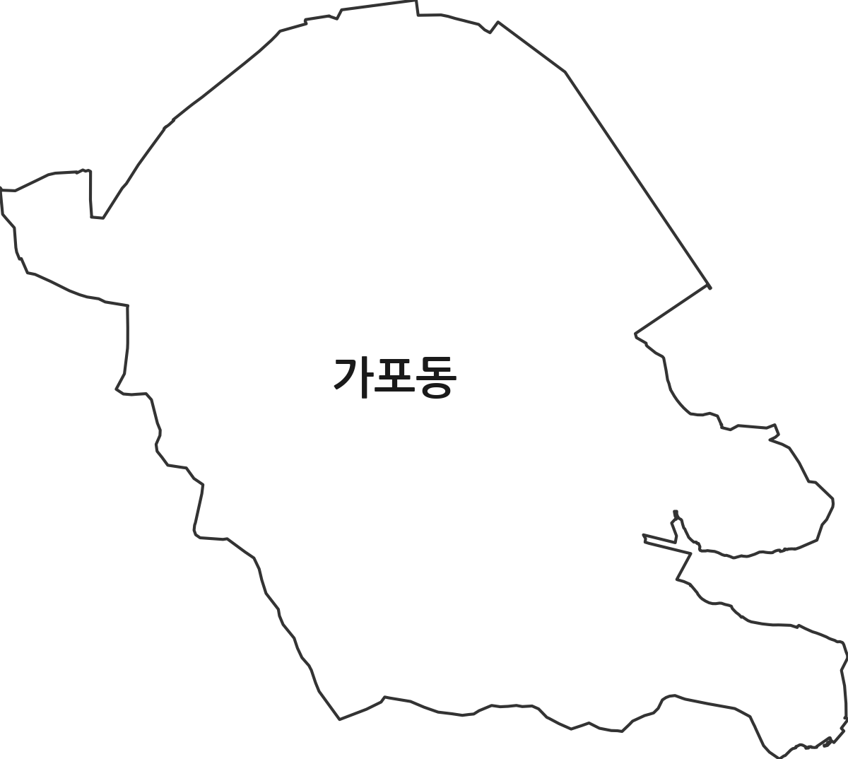 경상남도 창원시 마산합포구 가포동 법정동 행정구역 경계 지도
