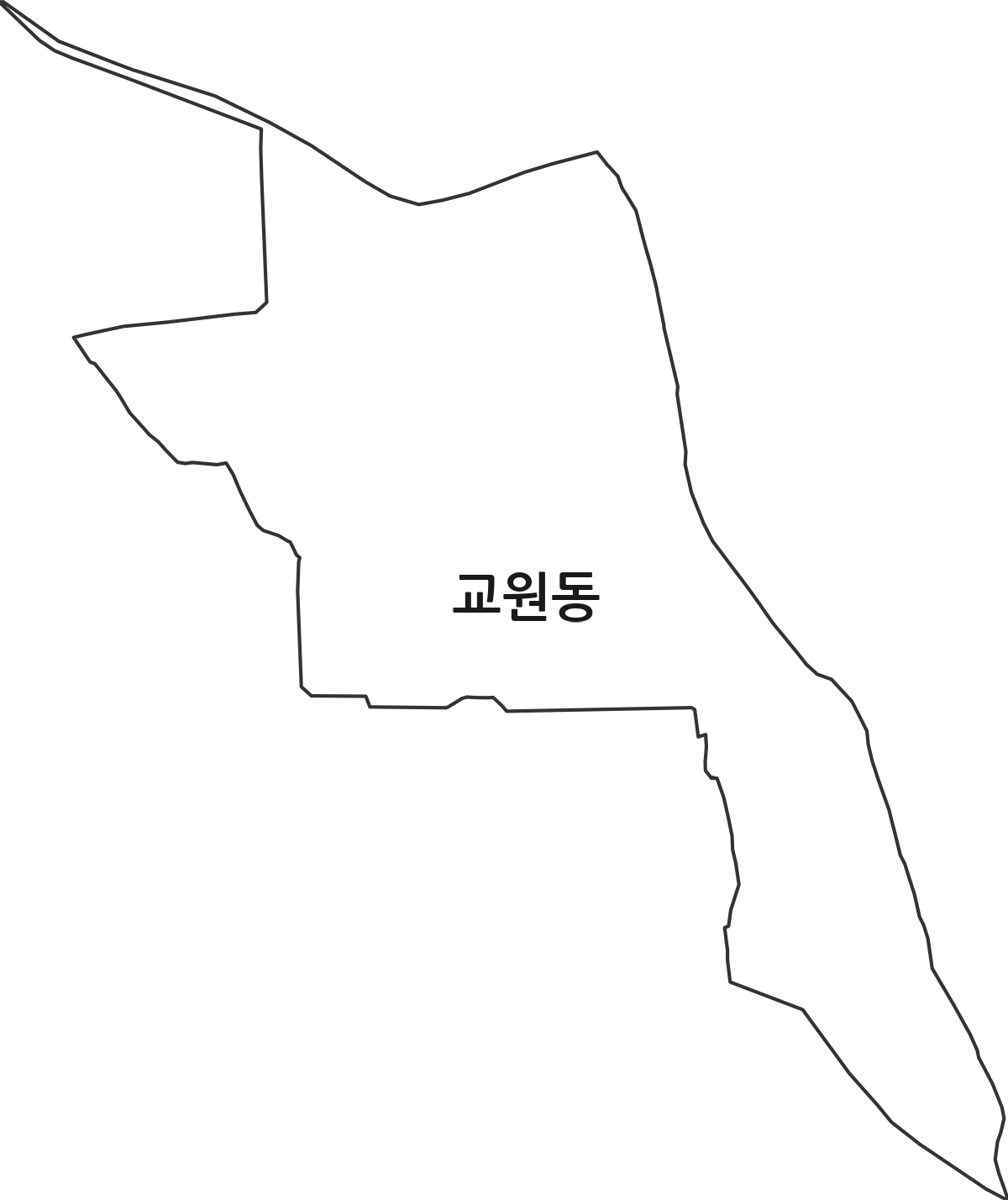경상남도 창원시 마산합포구 교원동 법정동 행정구역 경계 지도
