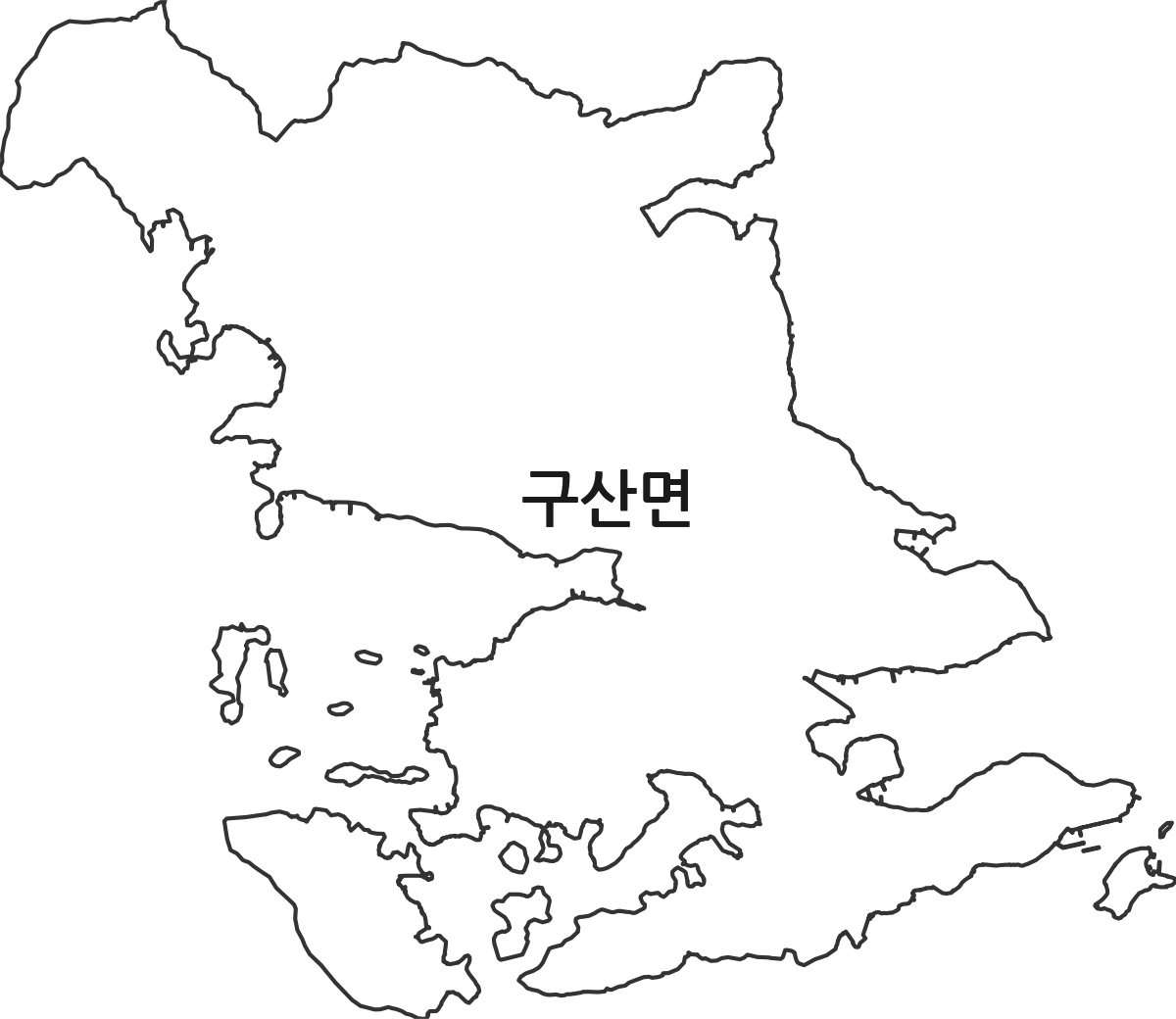 경상남도 창원시 마산합포구 구산면 법정동 행정구역 경계 지도