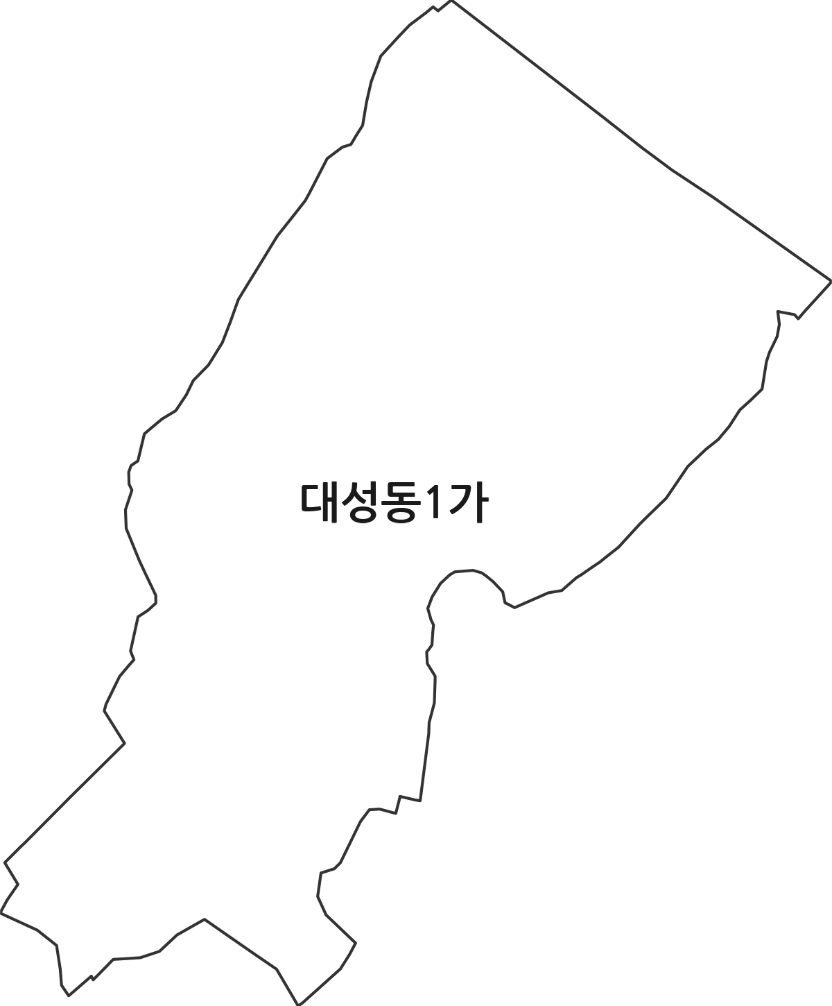 경상남도 창원시 마산합포구 대성동1가 법정동 행정구역 경계 지도