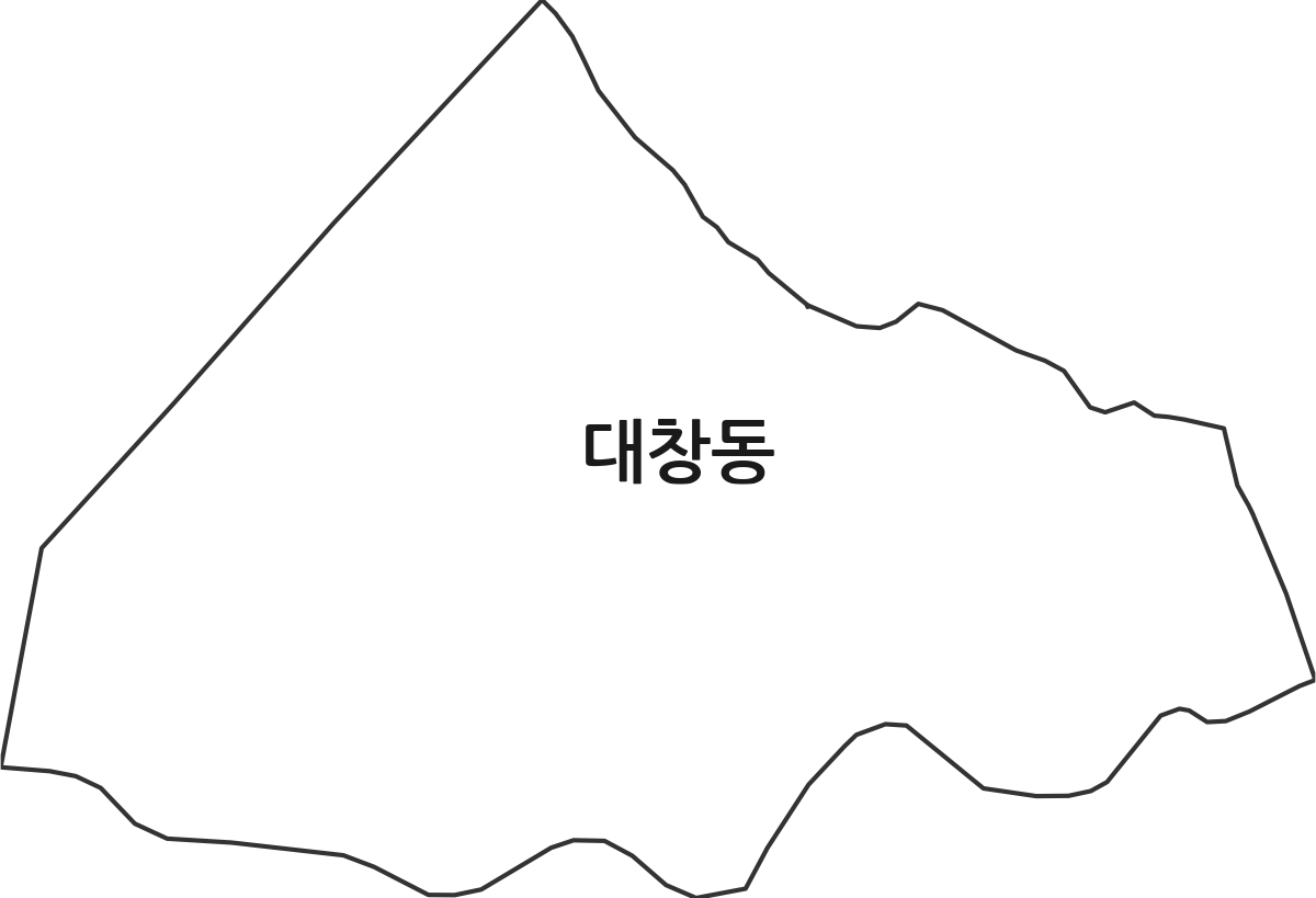 경상남도 창원시 마산합포구 대창동 법정동 행정구역 경계 지도
