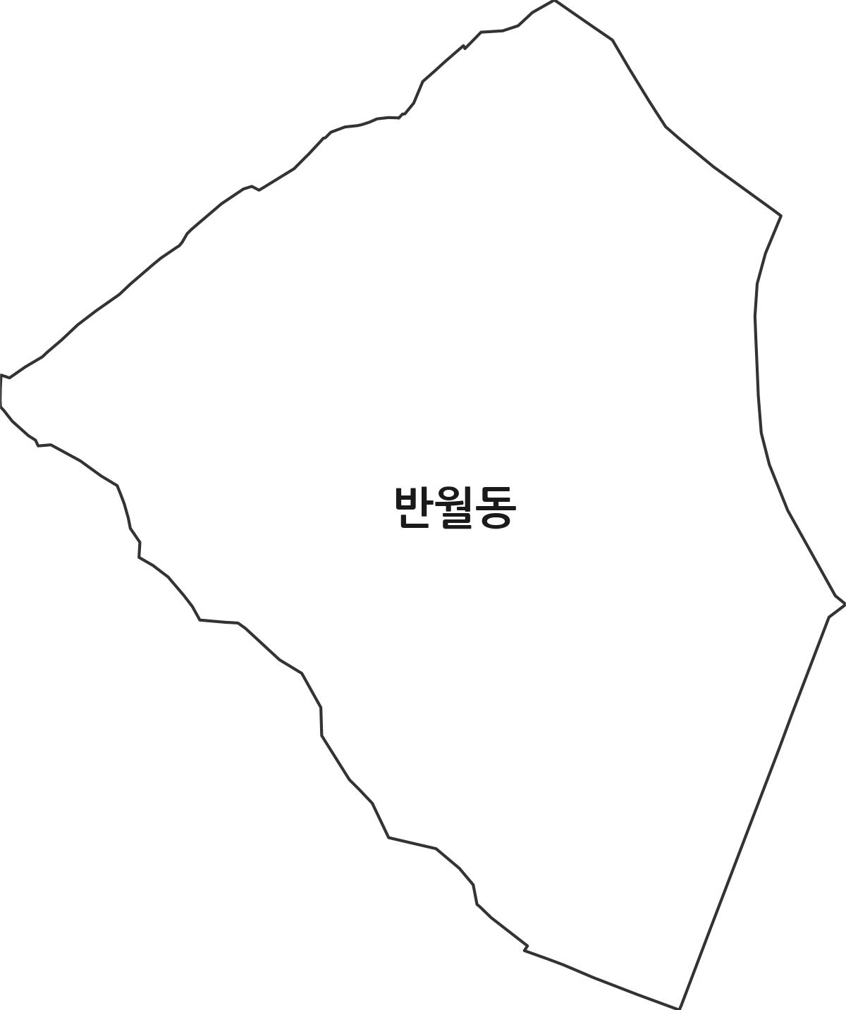 경상남도 창원시 마산합포구 반월동 법정동 행정구역 경계 지도
