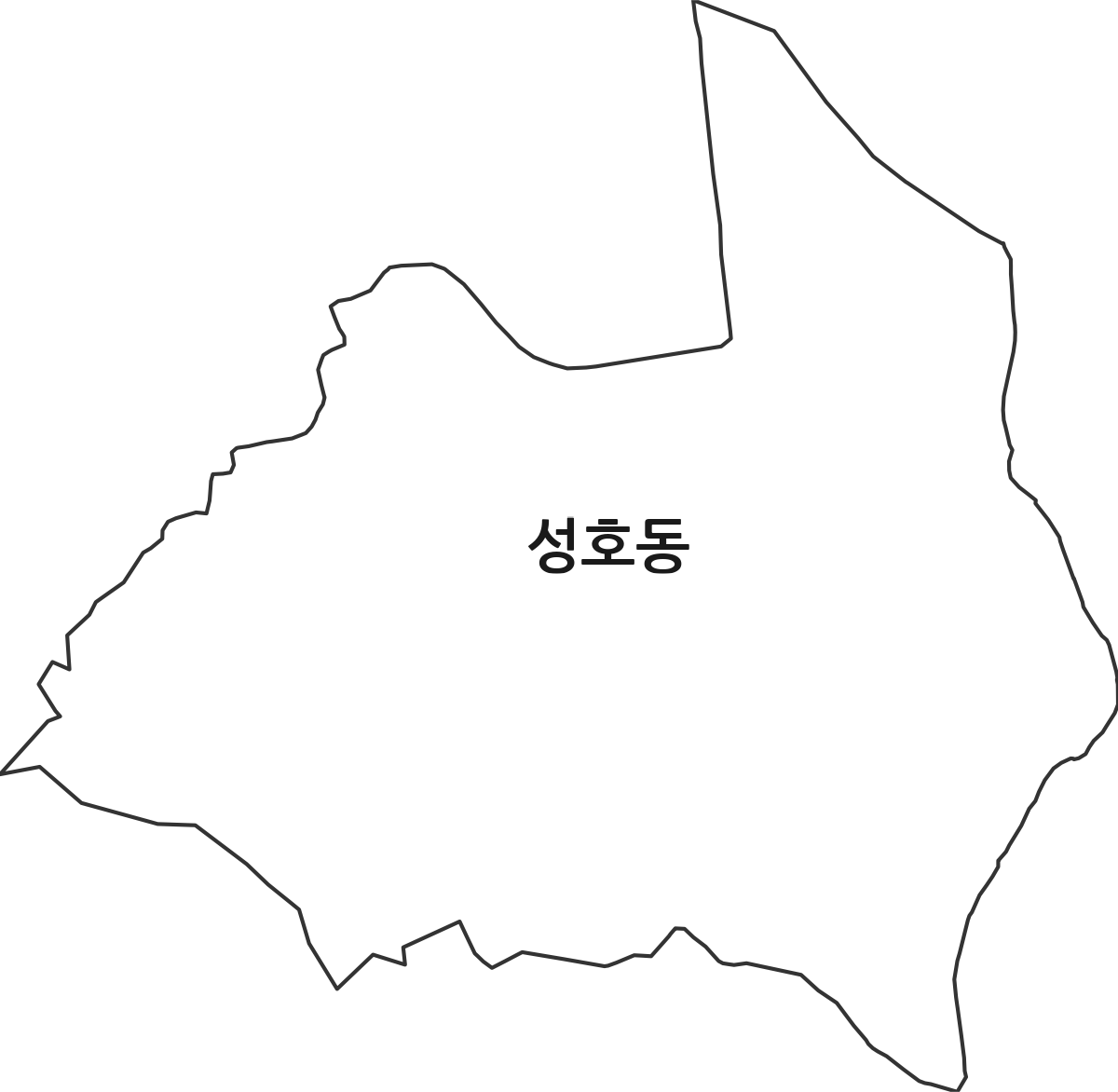 경상남도 창원시 마산합포구 성호동 법정동 행정구역 경계 지도