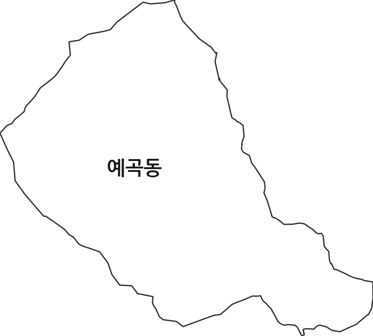 경상남도 창원시 마산합포구 예곡동 법정동 행정구역 경계 지도