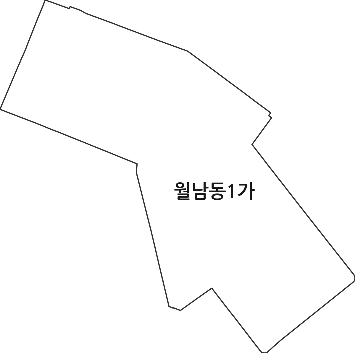경상남도 창원시 마산합포구 월남동1가 법정동 행정구역 경계 지도