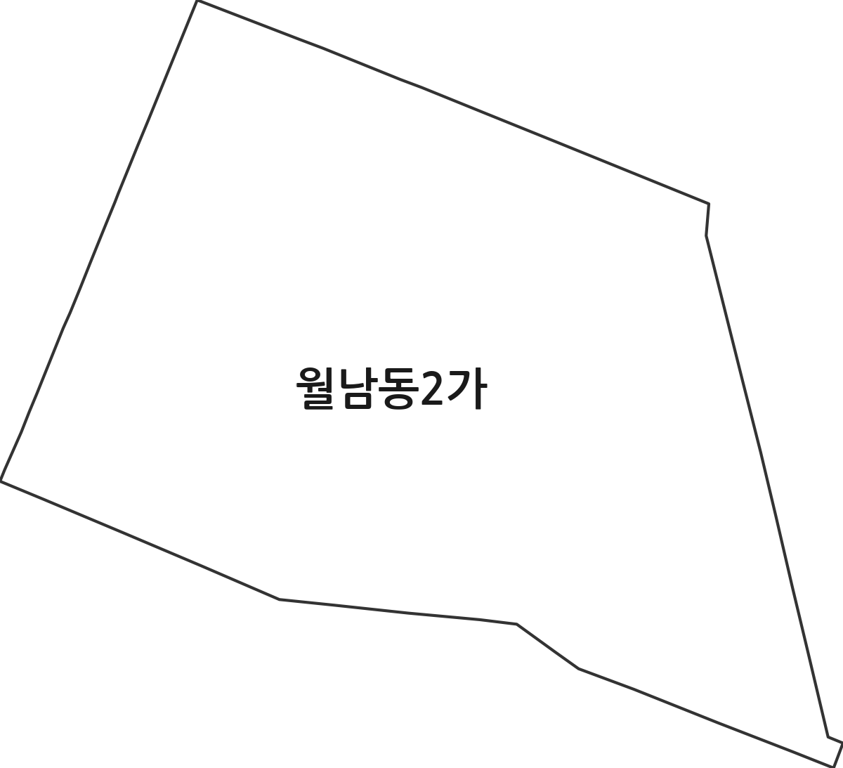 경상남도 창원시 마산합포구 월남동2가 법정동 행정구역 경계 지도