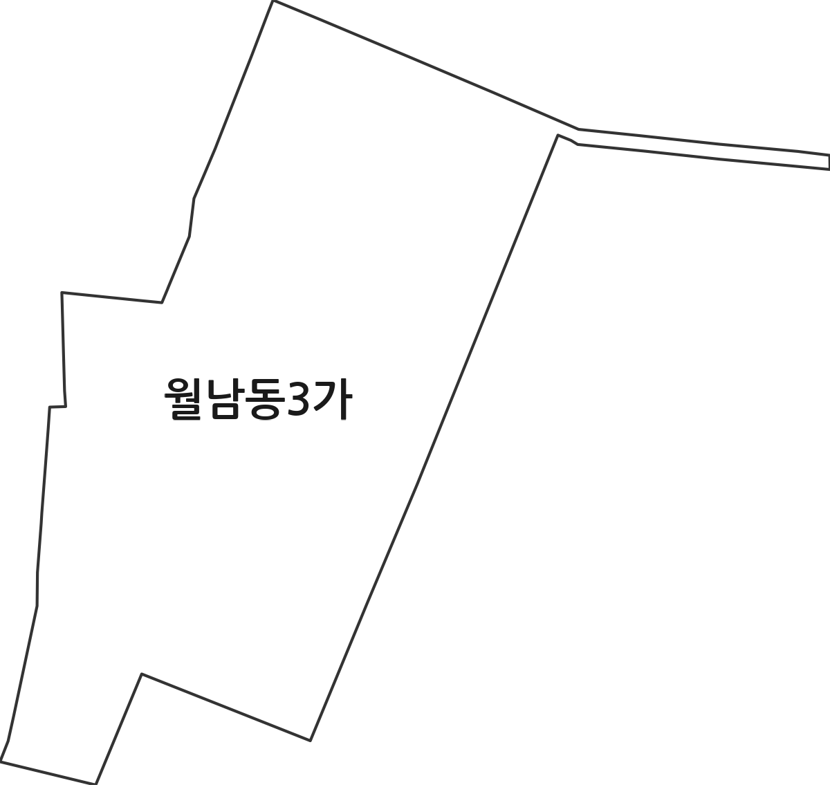 경상남도 창원시 마산합포구 월남동3가 법정동 행정구역 경계 지도