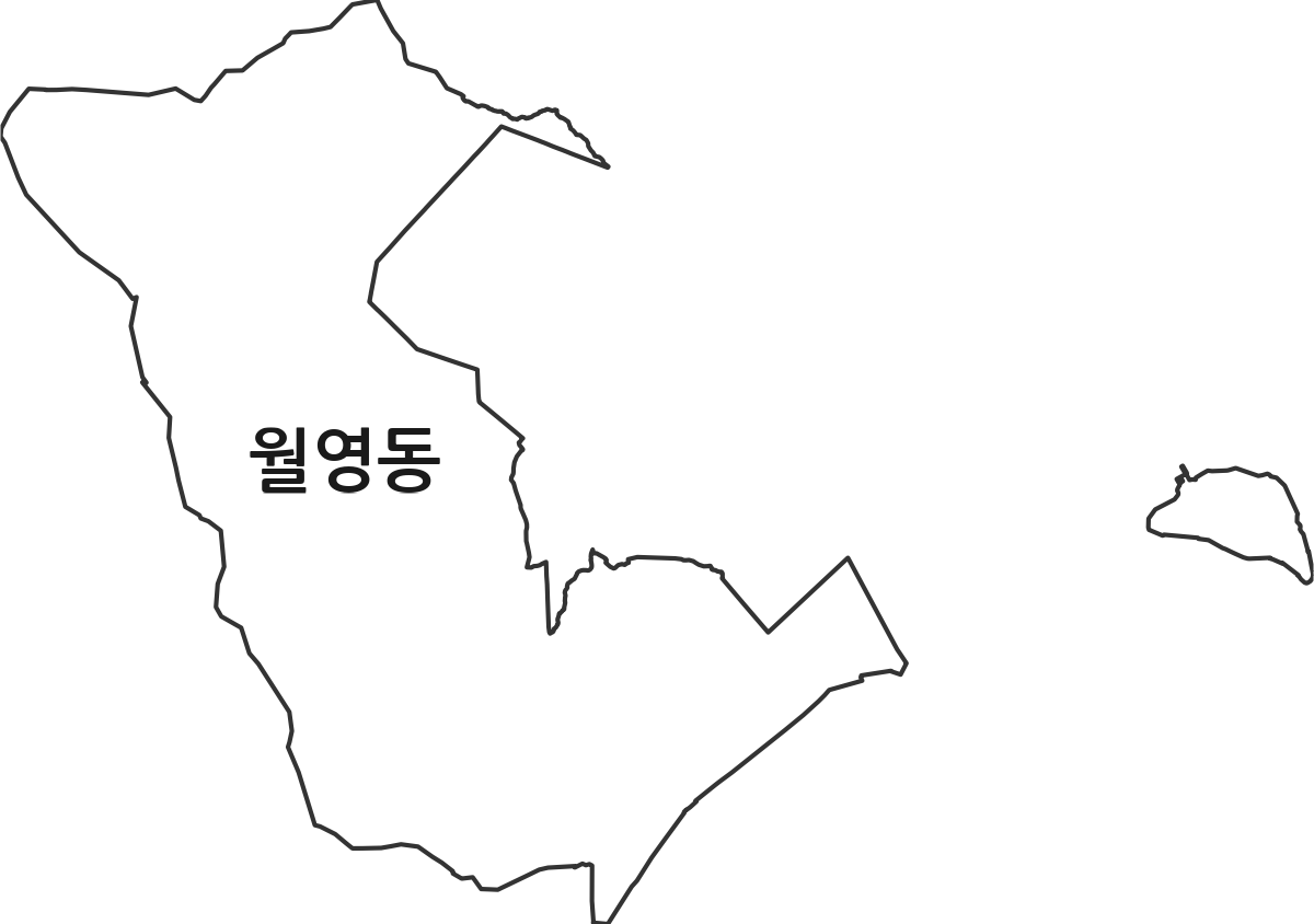 경상남도 창원시 마산합포구 월영동 법정동 행정구역 경계 지도