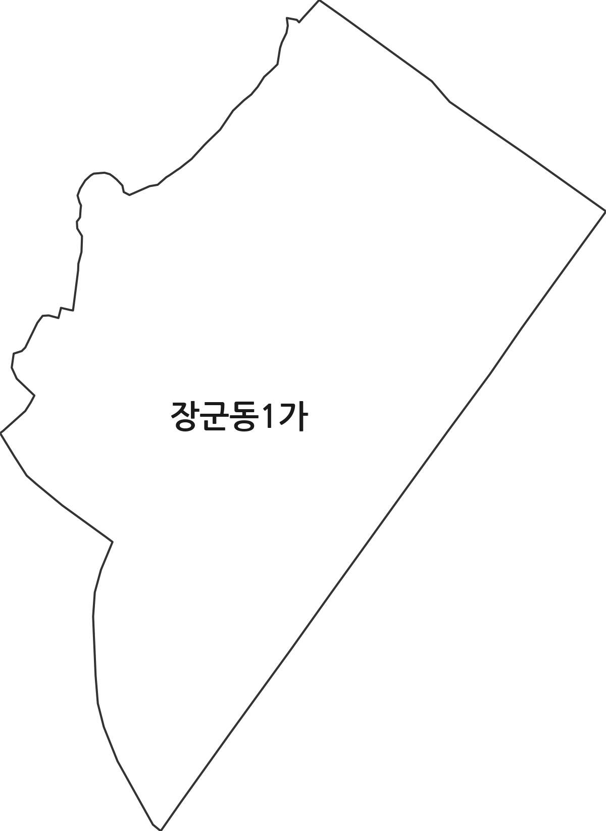 경상남도 창원시 마산합포구 장군동1가 법정동 행정구역 경계 지도