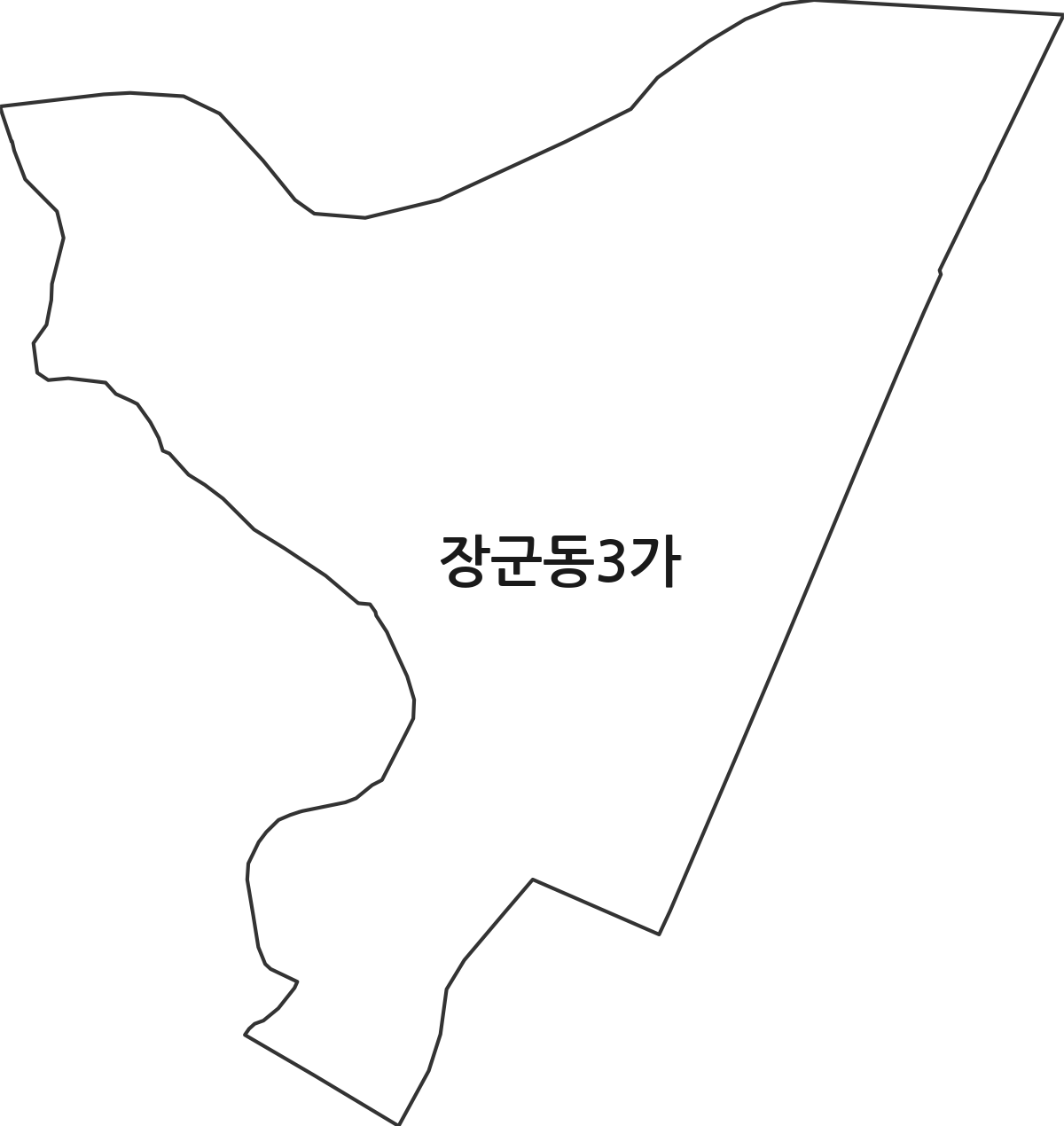 경상남도 창원시 마산합포구 장군동3가 법정동 행정구역 경계 지도