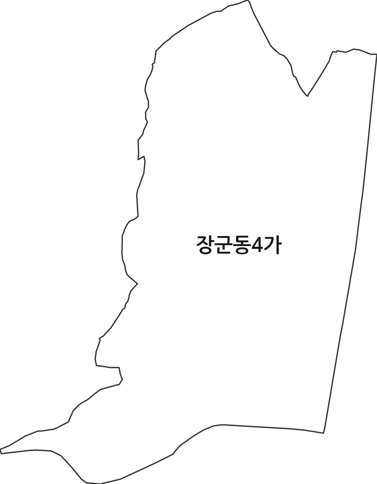 경상남도 창원시 마산합포구 장군동4가 법정동 행정구역 경계 지도