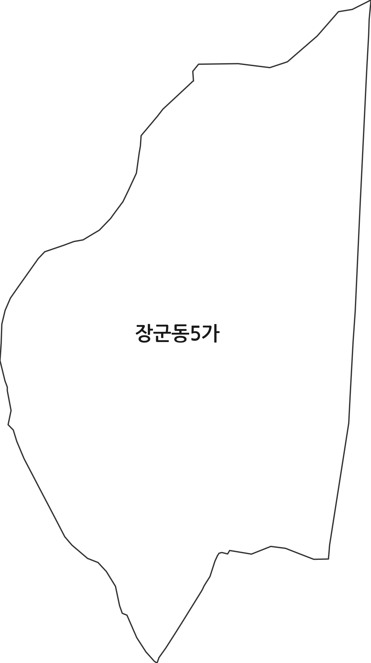 경상남도 창원시 마산합포구 장군동5가 법정동 행정구역 경계 지도