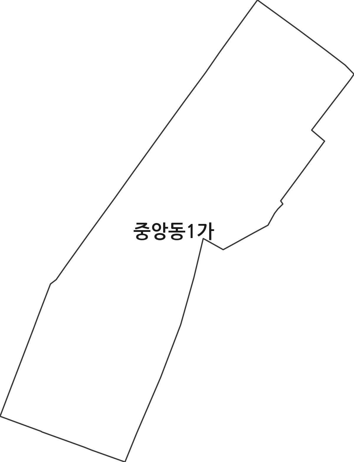 경상남도 창원시 마산합포구 중앙동1가 법정동 행정구역 경계 지도