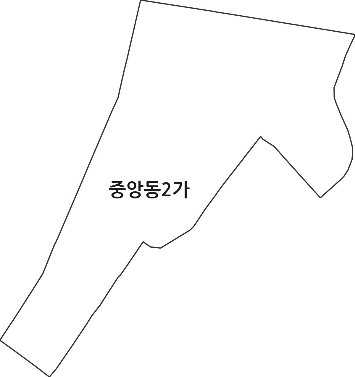 경상남도 창원시 마산합포구 중앙동2가 법정동 행정구역 경계 지도