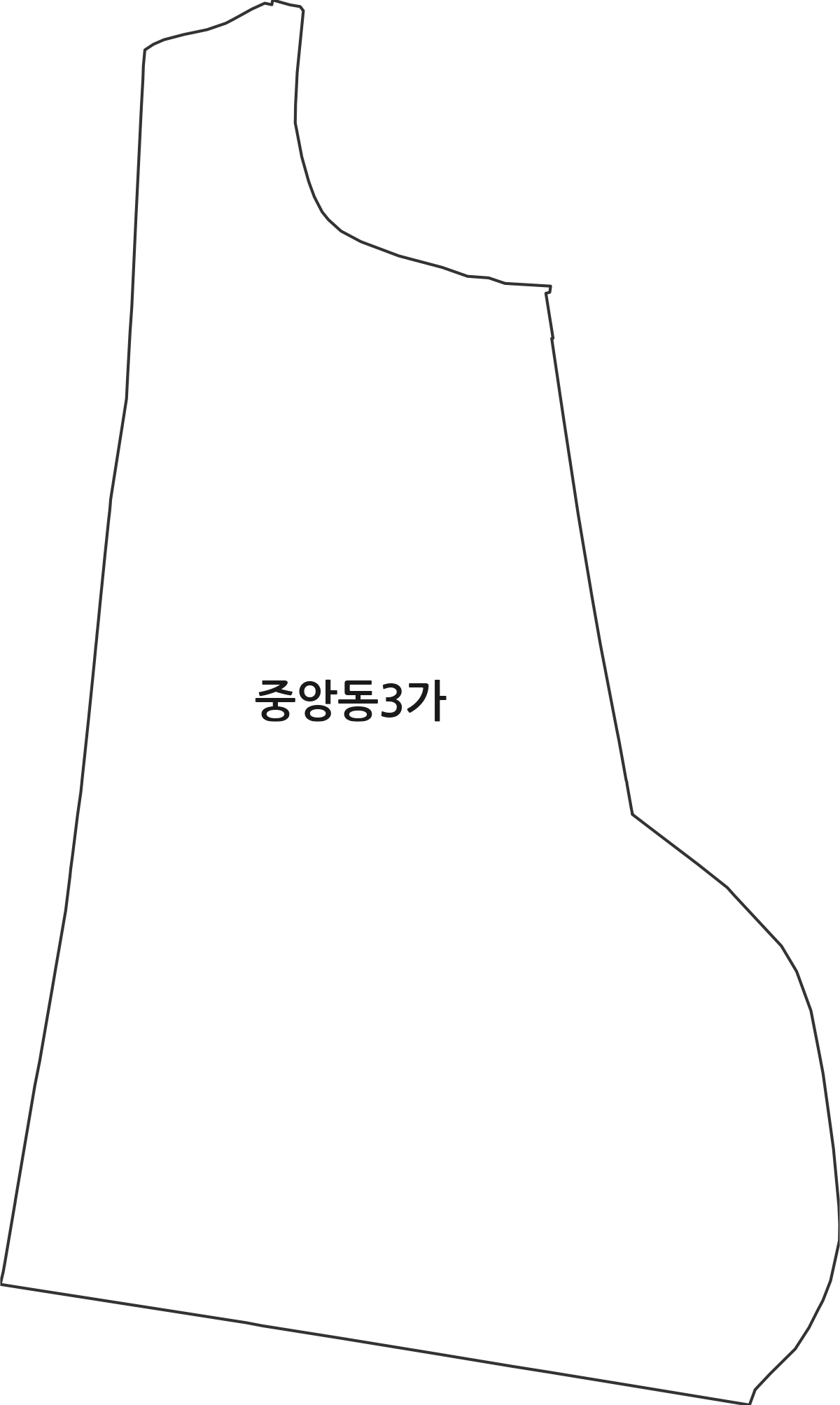 경상남도 창원시 마산합포구 중앙동3가 법정동 행정구역 경계 지도