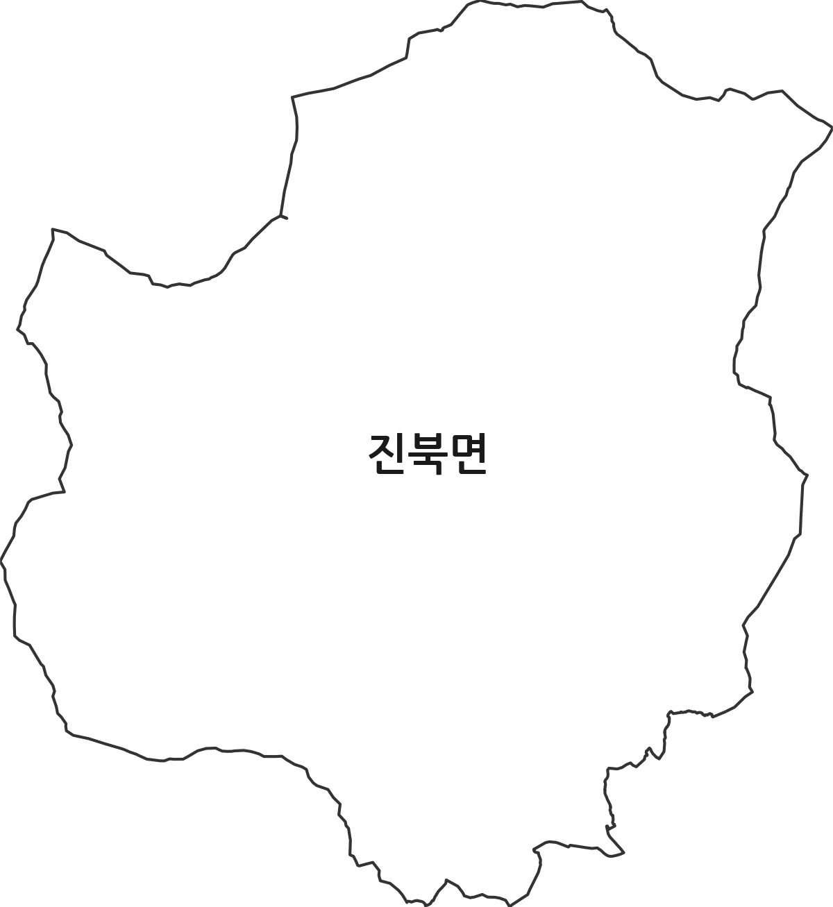 경상남도 창원시 마산합포구 진북면 법정동 행정구역 경계 지도