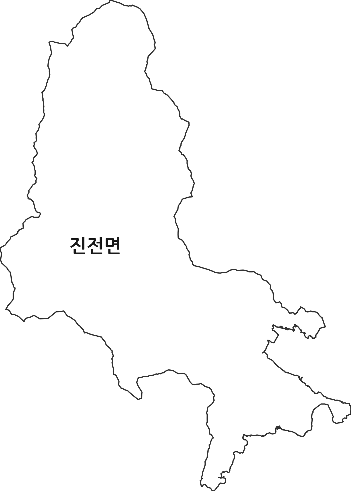 경상남도 창원시 마산합포구 진전면 법정동 행정구역 경계 지도
