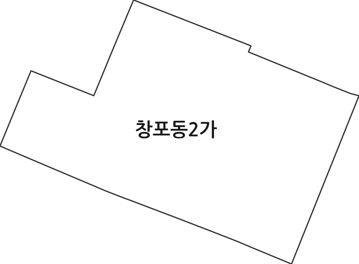 경상남도 창원시 마산합포구 창포동2가 법정동 행정구역 경계 지도
