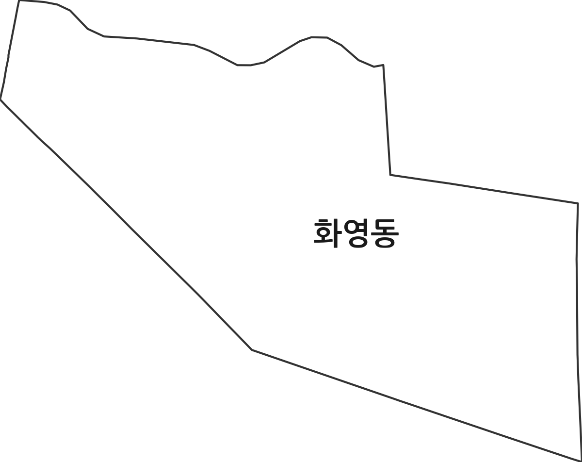 경상남도 창원시 마산합포구 화영동 법정동 행정구역 경계 지도