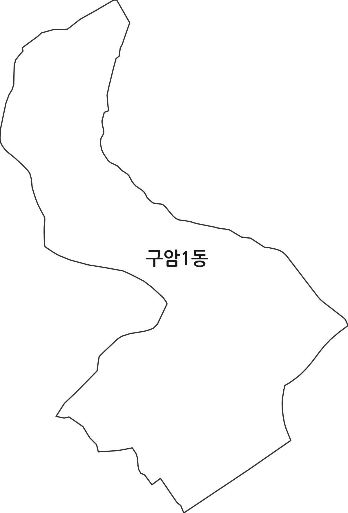 경상남도 창원시 마산회원구 구암1동 행정동 행정구역 경계 지도