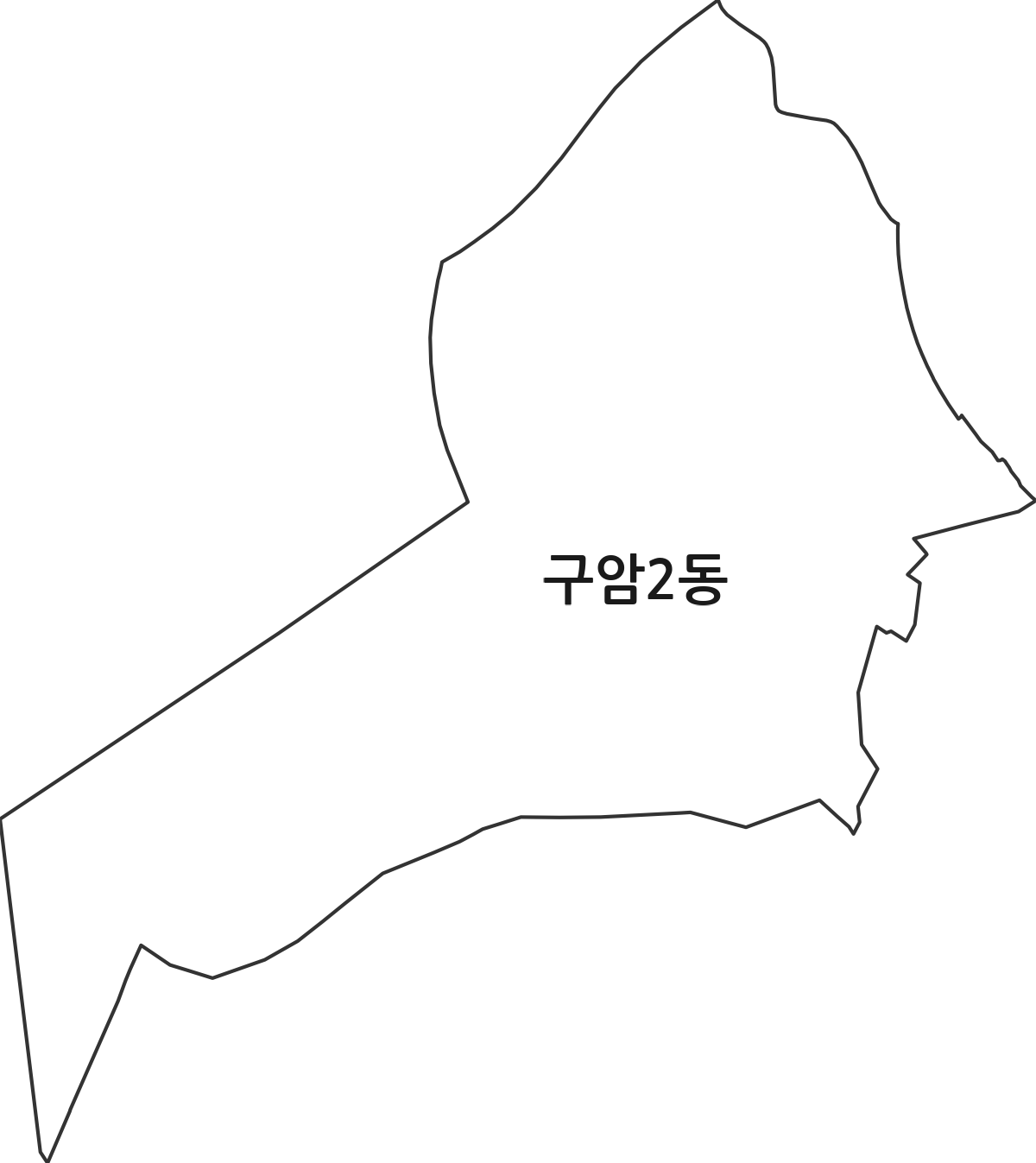 경상남도 창원시 마산회원구 구암2동 행정동 행정구역 경계 지도