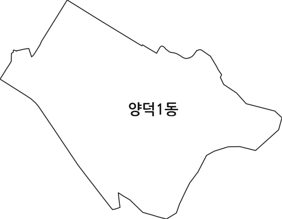 경상남도 창원시 마산회원구 양덕1동 행정동 행정구역 경계 지도