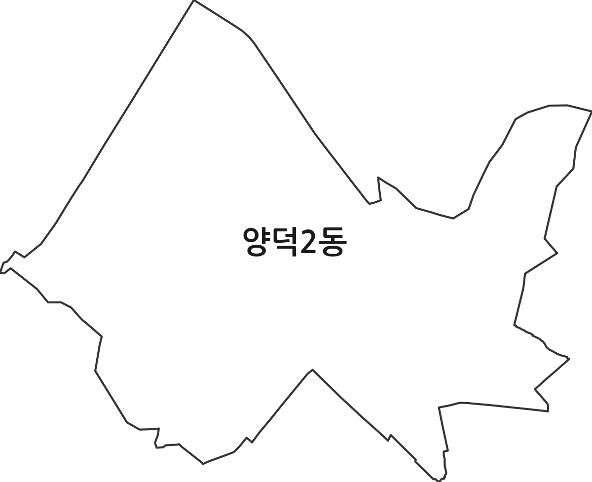 경상남도 창원시 마산회원구 양덕2동 행정동 행정구역 경계 지도