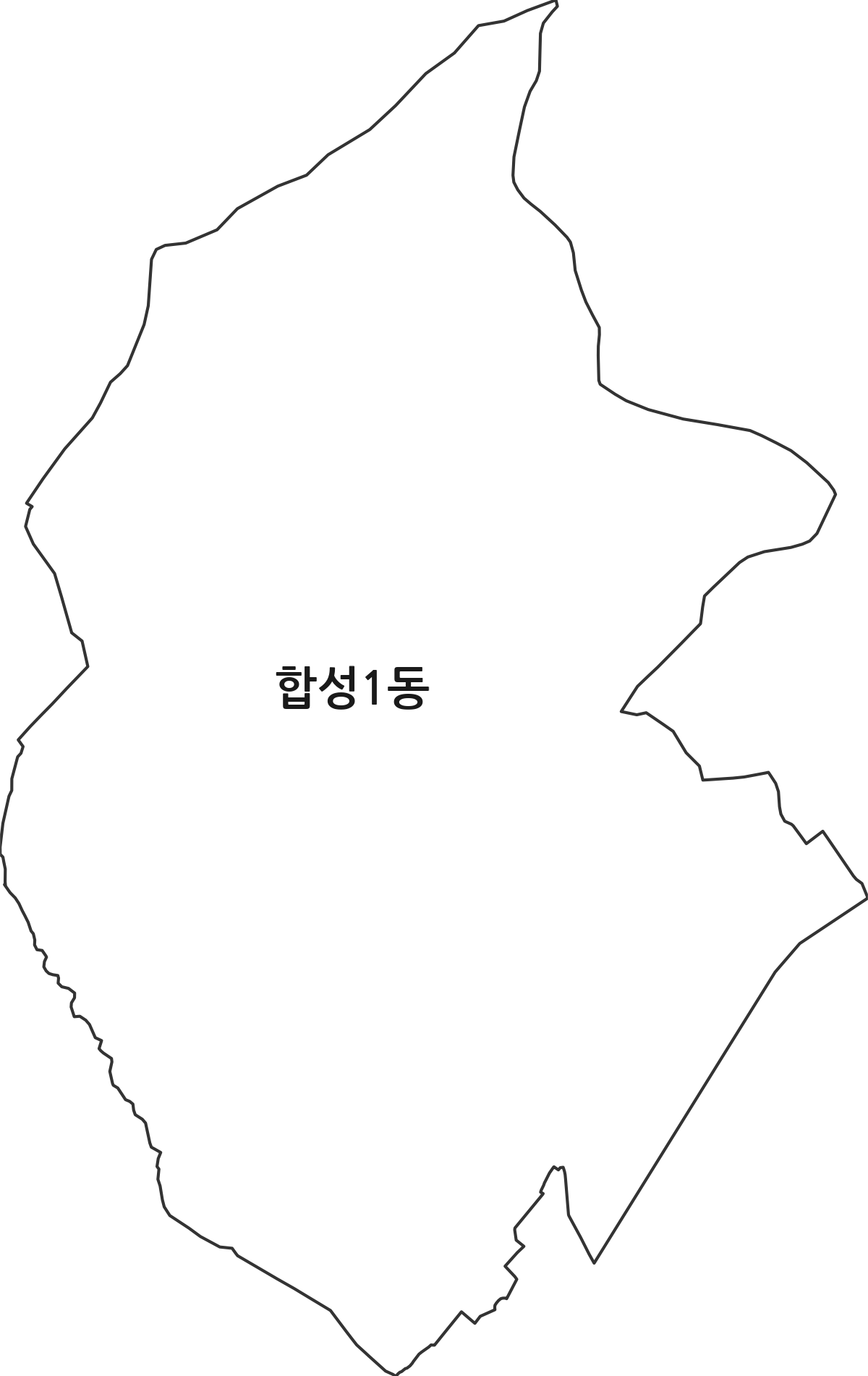 경상남도 창원시 마산회원구 합성1동 행정동 행정구역 경계 지도