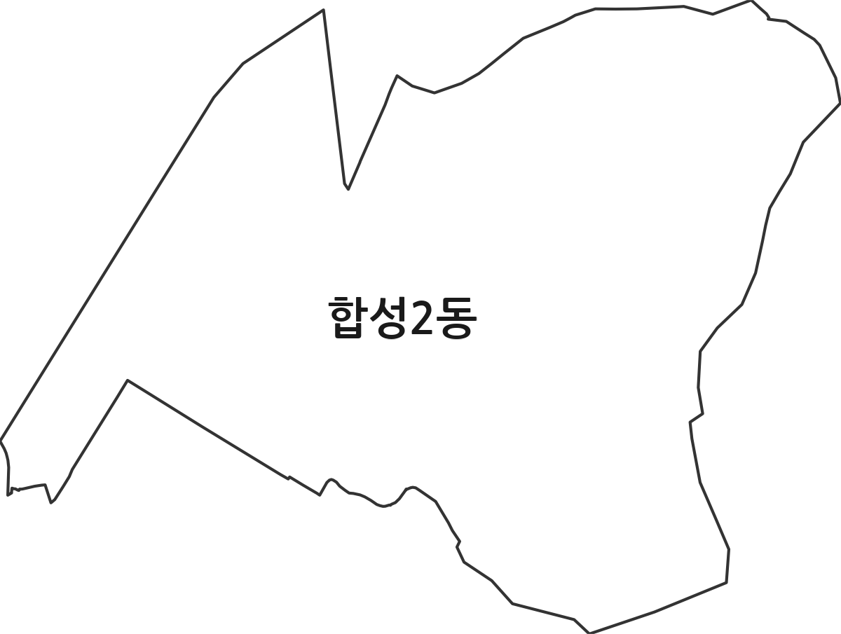 경상남도 창원시 마산회원구 합성2동 행정동 행정구역 경계 지도