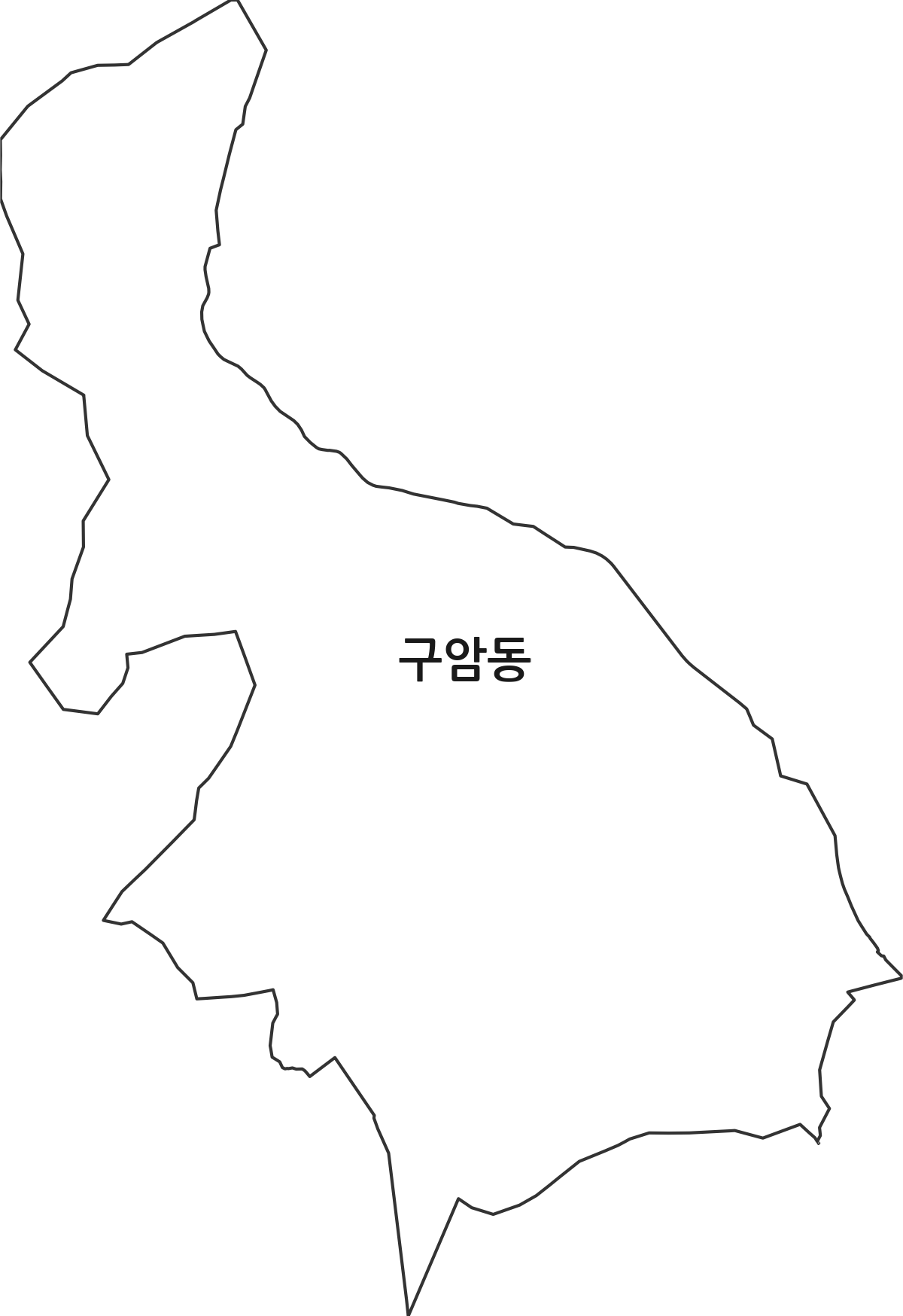 경상남도 창원시 마산회원구 구암동 법정동 행정구역 경계 지도