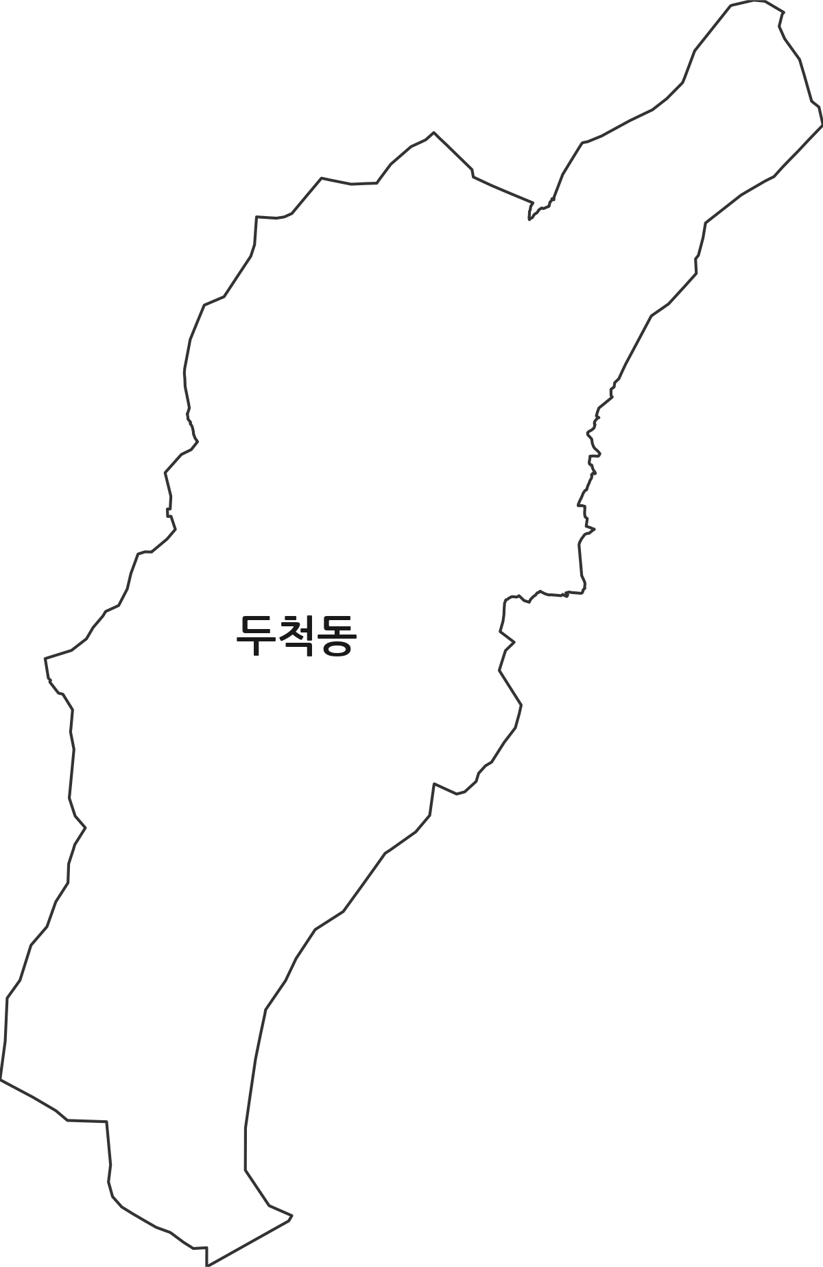 경상남도 창원시 마산회원구 두척동 법정동 행정구역 경계 지도