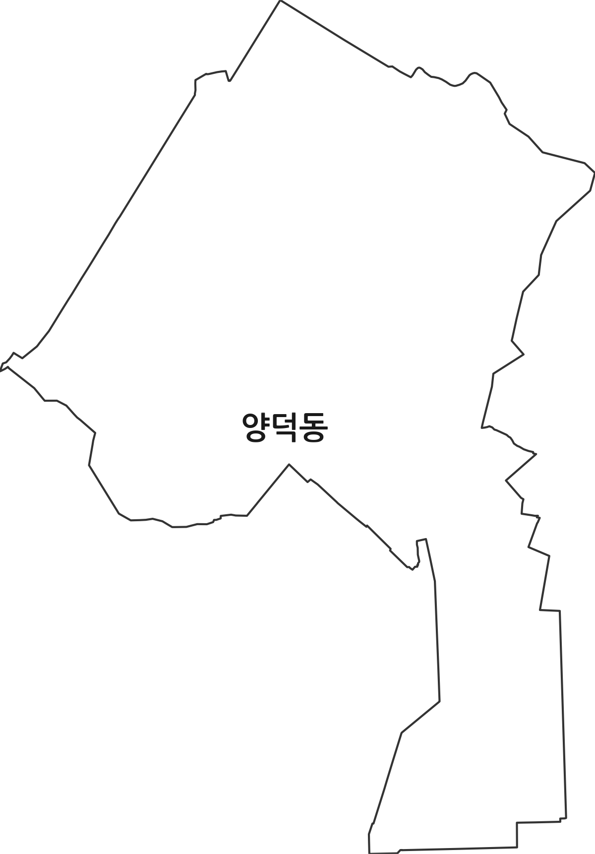 경상남도 창원시 마산회원구 양덕동 법정동 행정구역 경계 지도