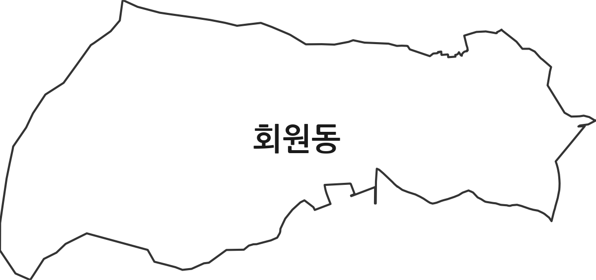 경상남도 창원시 마산회원구 회원동 법정동 행정구역 경계 지도