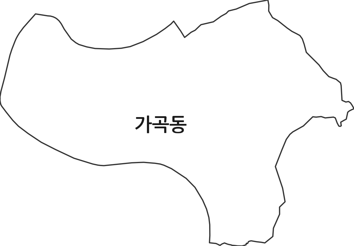 경상남도 밀양시 가곡동 행정동 행정구역 경계 지도