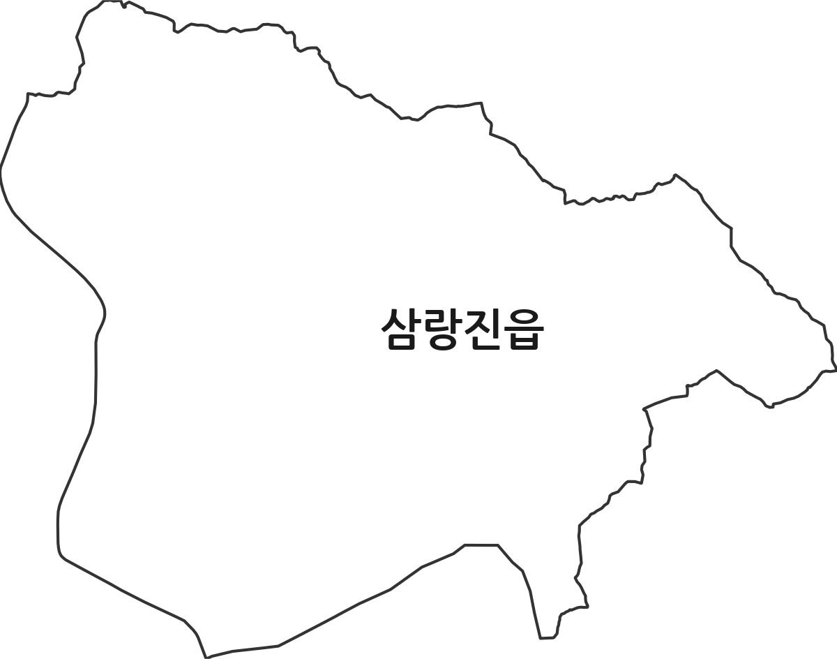 경상남도 밀양시 삼랑진읍 행정동 행정구역 경계 지도