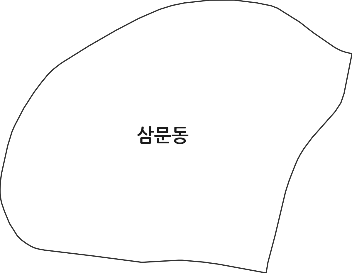 경상남도 밀양시 삼문동 행정동 행정구역 경계 지도