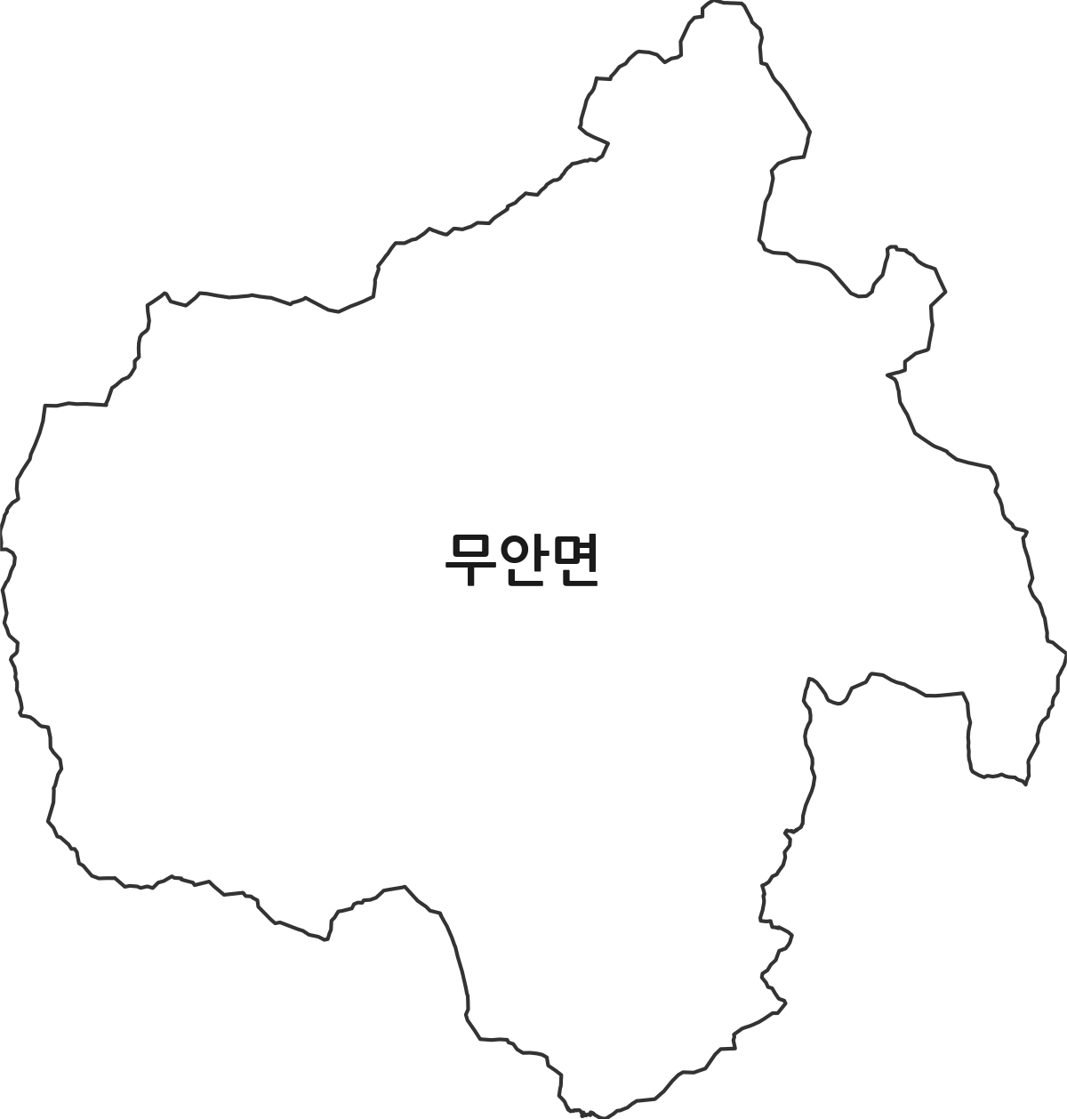 경상남도 밀양시 무안면 법정동 행정구역 경계 지도