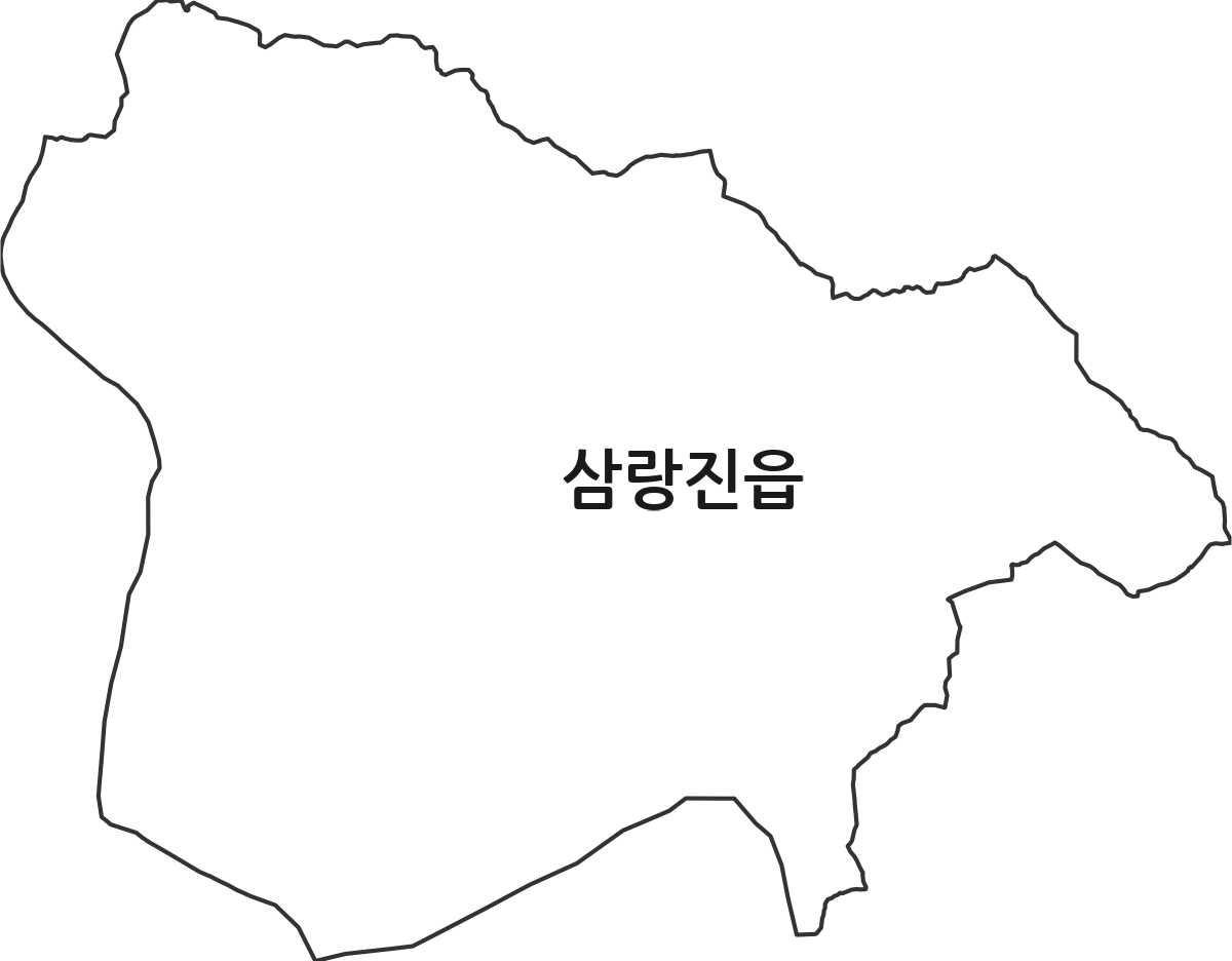 경상남도 밀양시 삼랑진읍 법정동 행정구역 경계 지도