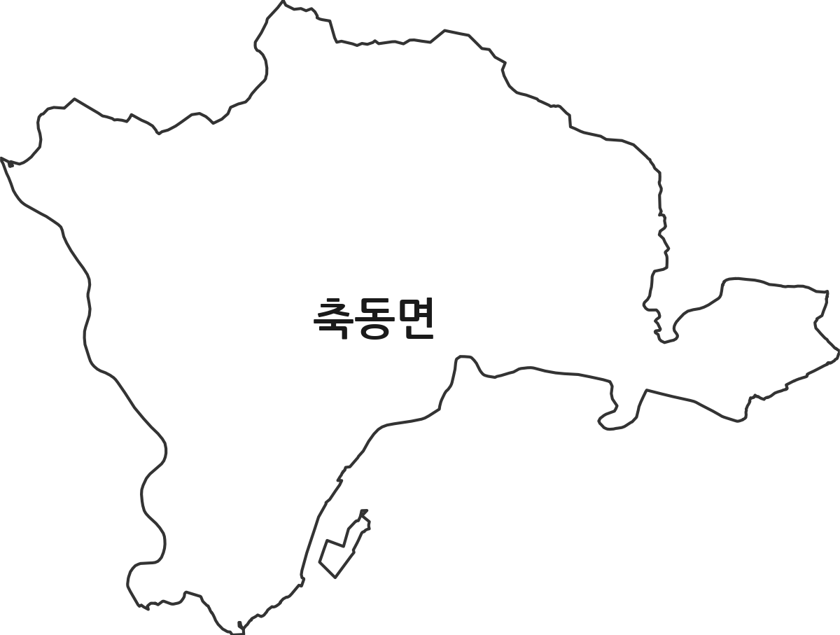 경상남도 사천시 축동면 행정동 행정구역 경계 지도