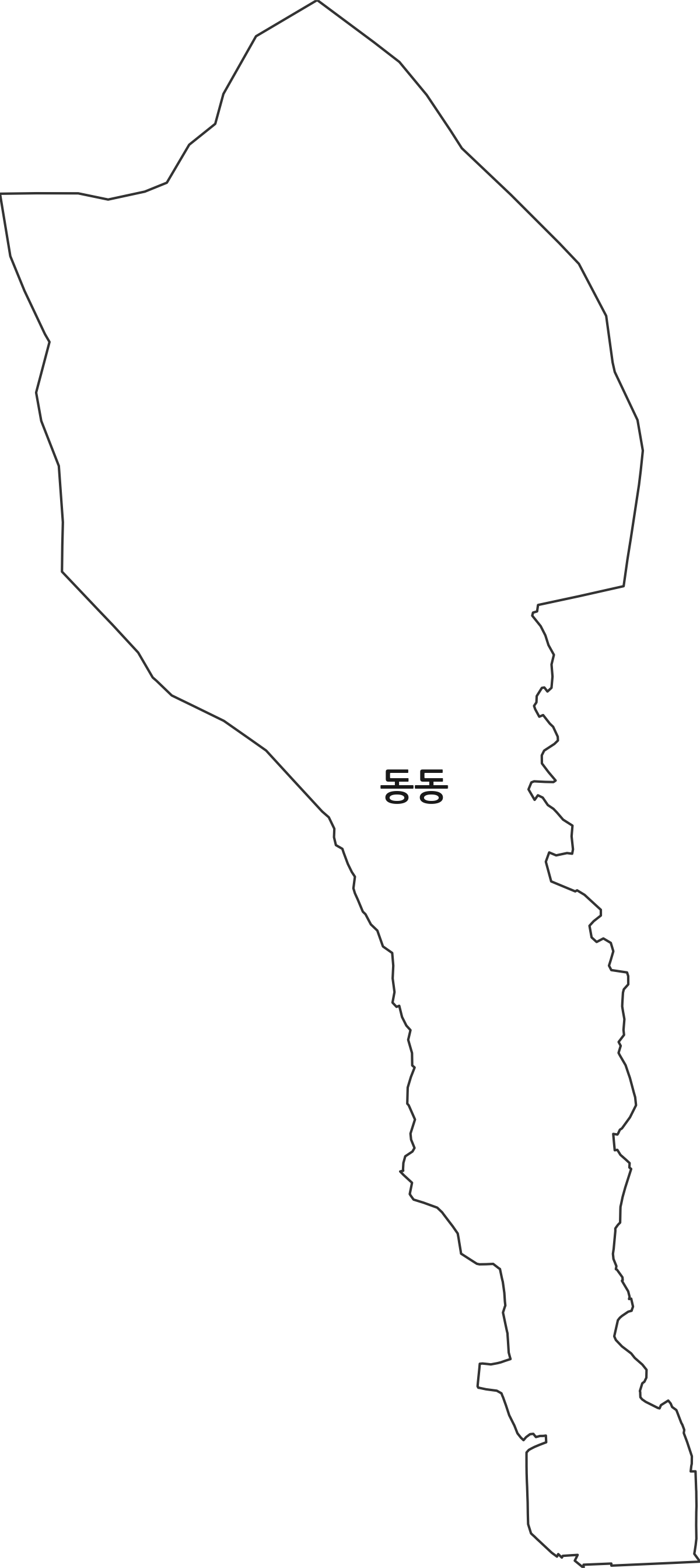경상남도 사천시 동동 법정동 행정구역 경계 지도
