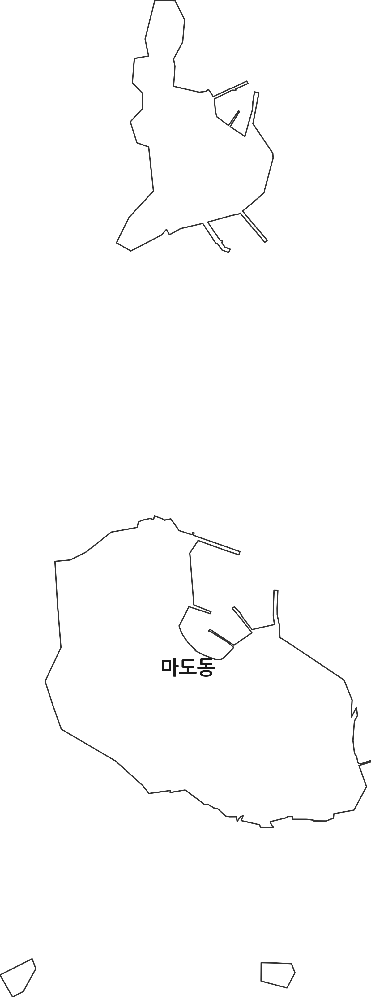 경상남도 사천시 마도동 법정동 행정구역 경계 지도