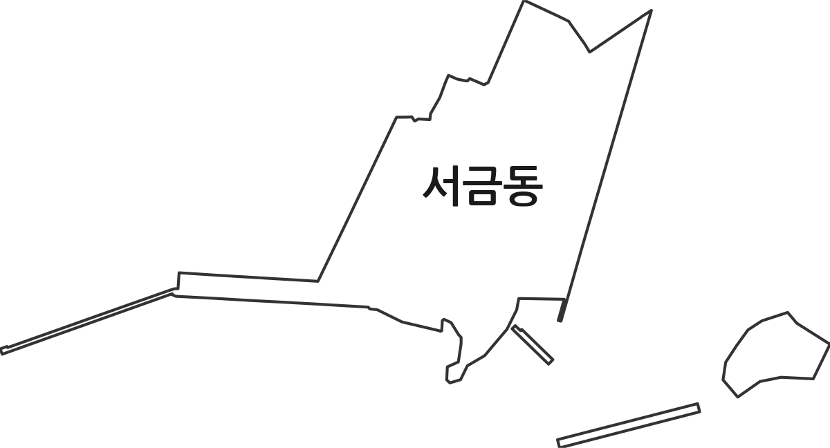 경상남도 사천시 서금동 법정동 행정구역 경계 지도